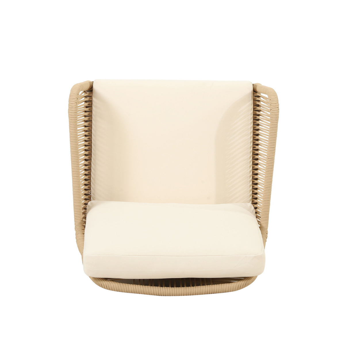 Hueber - Outdoor And Rope 4 Seater Chat Set With Cushions - Teak