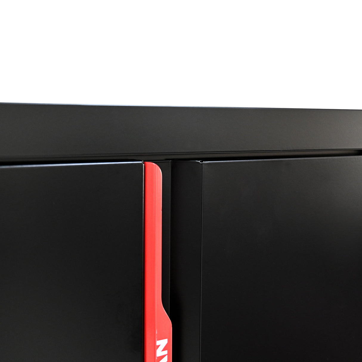 Steel Filing Cabinet With Compartments For Office Use, Storage, File Storage, Archives, And High And Low Cabinets - Black / Red