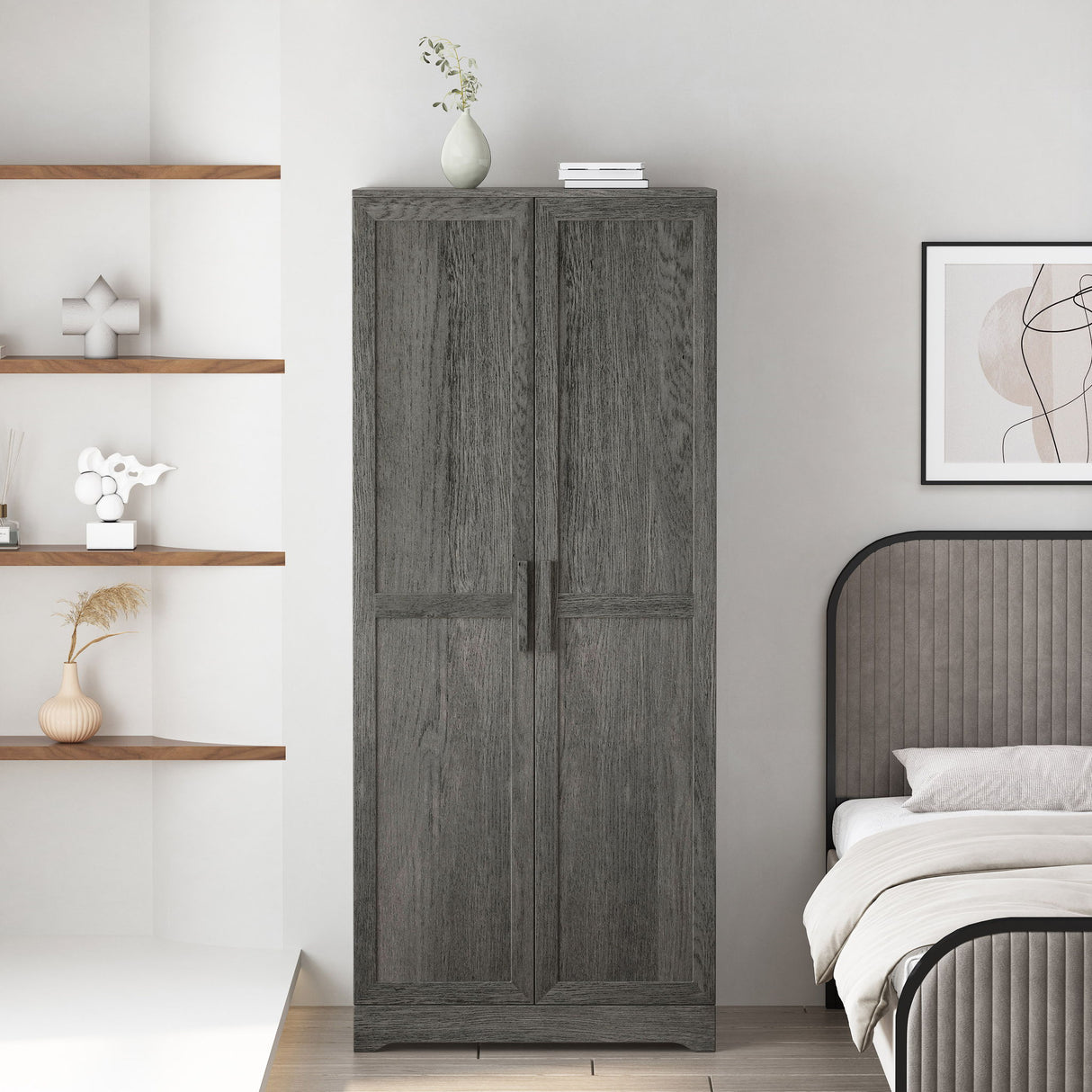 Danbury - Wood Wardrobe - Gray