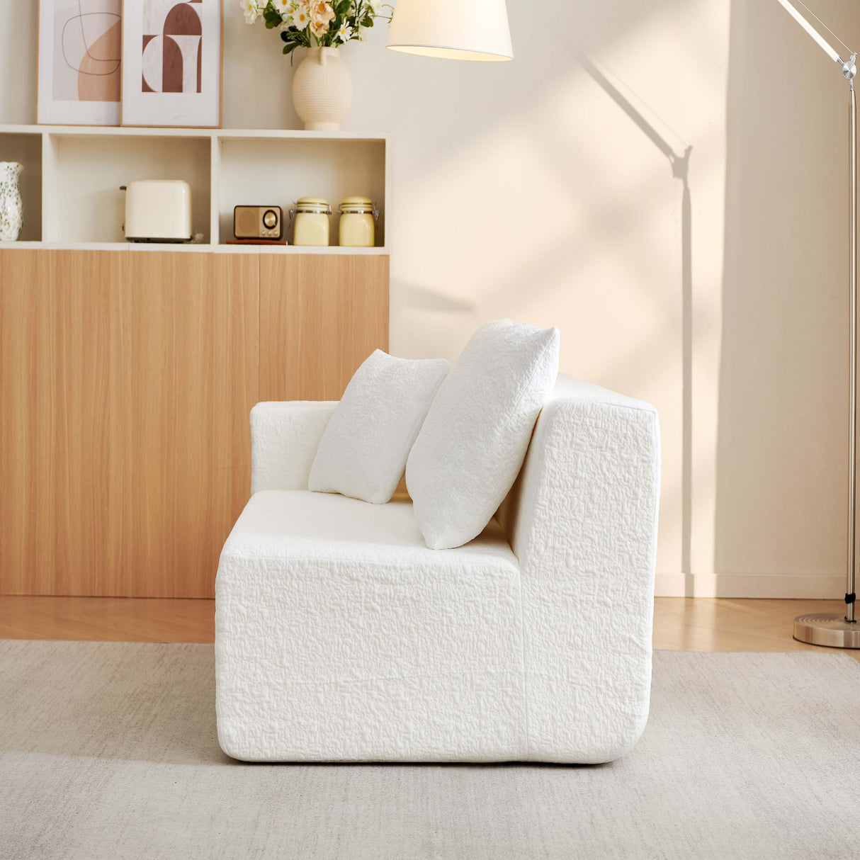 Modular Cloud Sectional Couch With L Shape Chaise, Deep Seat