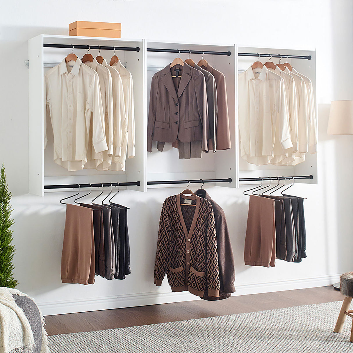 Devi - Wall Mounted Closet System, Modular Units