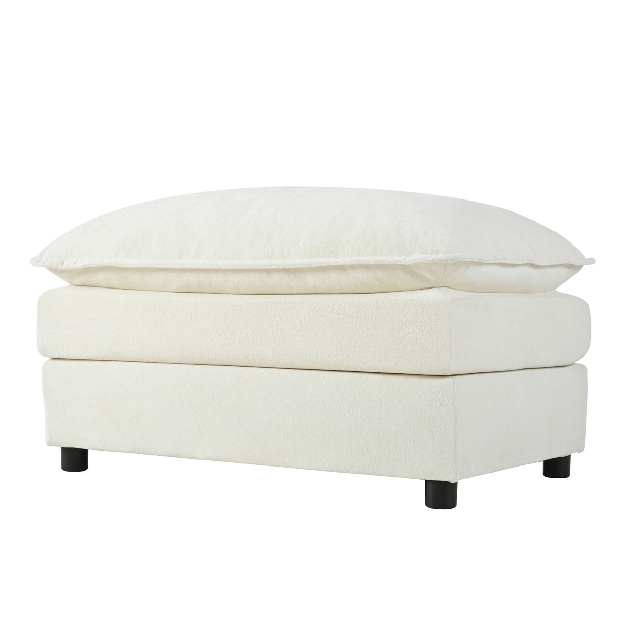 Oversized Chair With Movable Ottoman, Soft Upholstered Lounge Chair