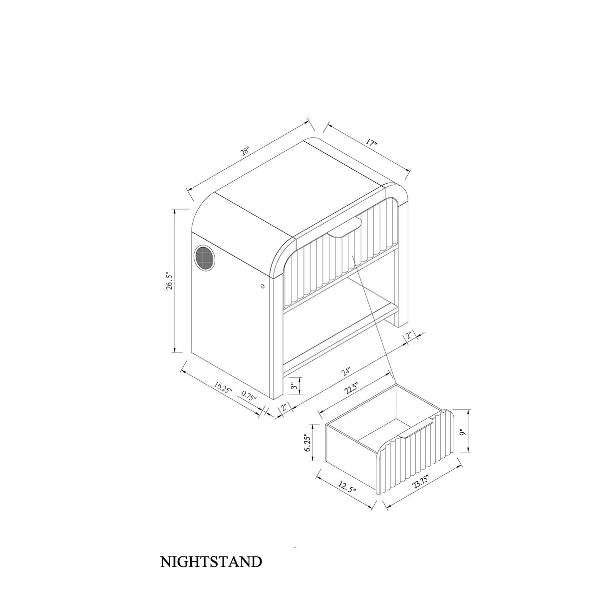 Beverly - 5 Piece Bedroom Set With Fluted Detailing