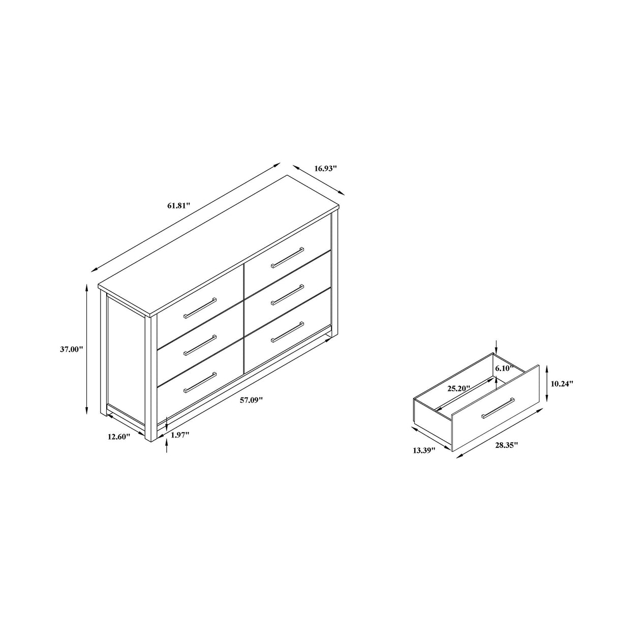 Avery - King Bedroom Set With Bookcase Headboard, Low Profile Bed, Spacious Drawers - Beige