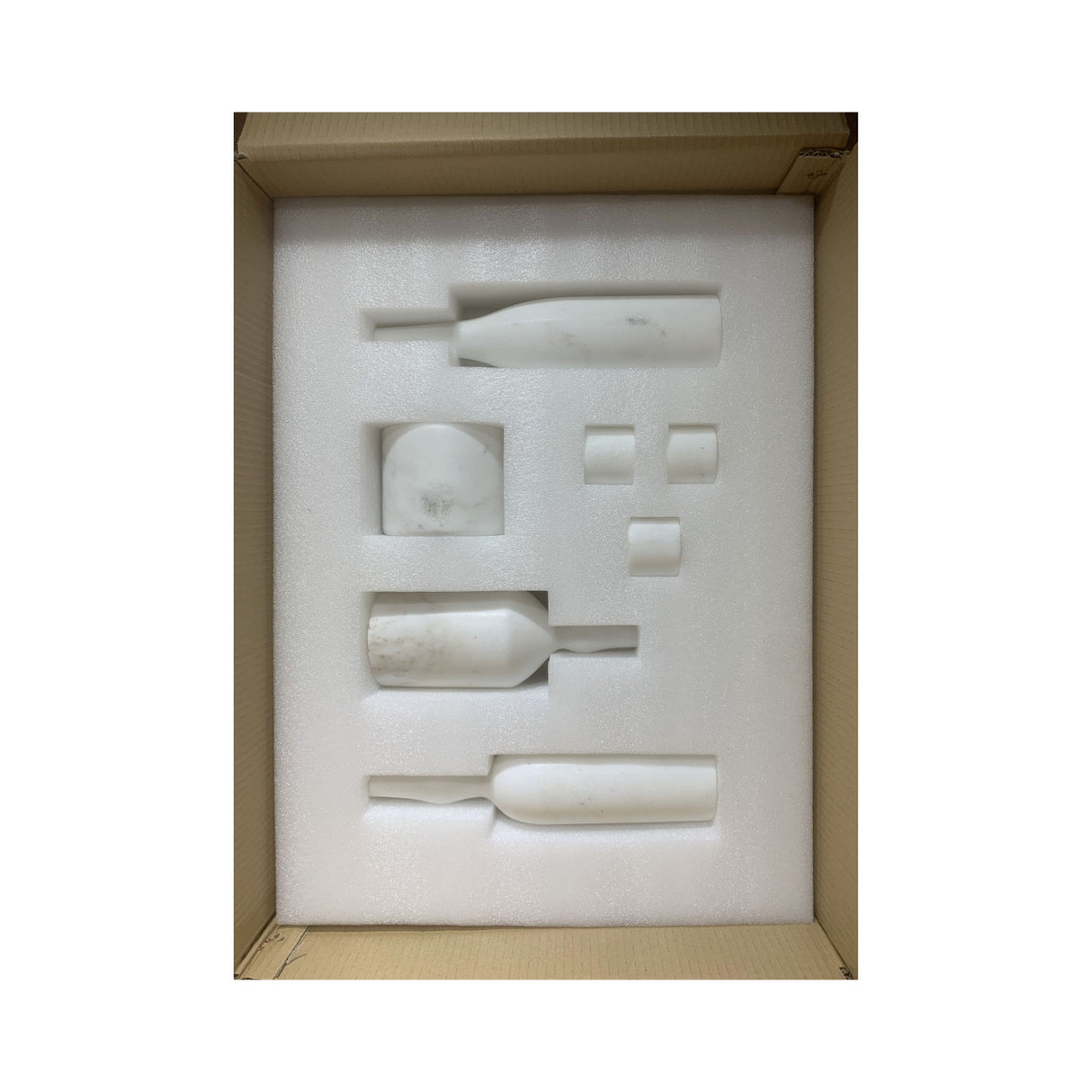 7 Pieces Luxury Natural Marble Living Room Accessories Set