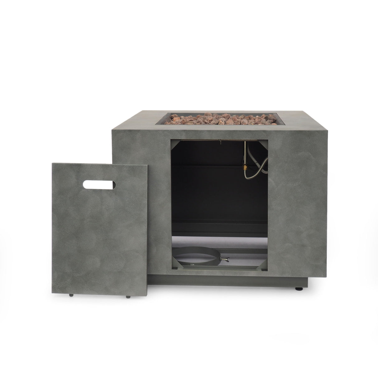 Outdoor Patio Gas Burning Fire Pit Table 50,000 Btu, Square