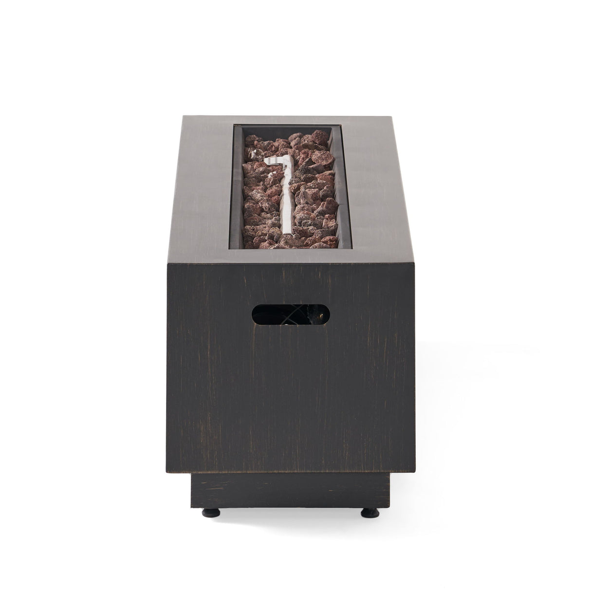 Modern Rectangular Iron Fire Pit 50,000 Btu