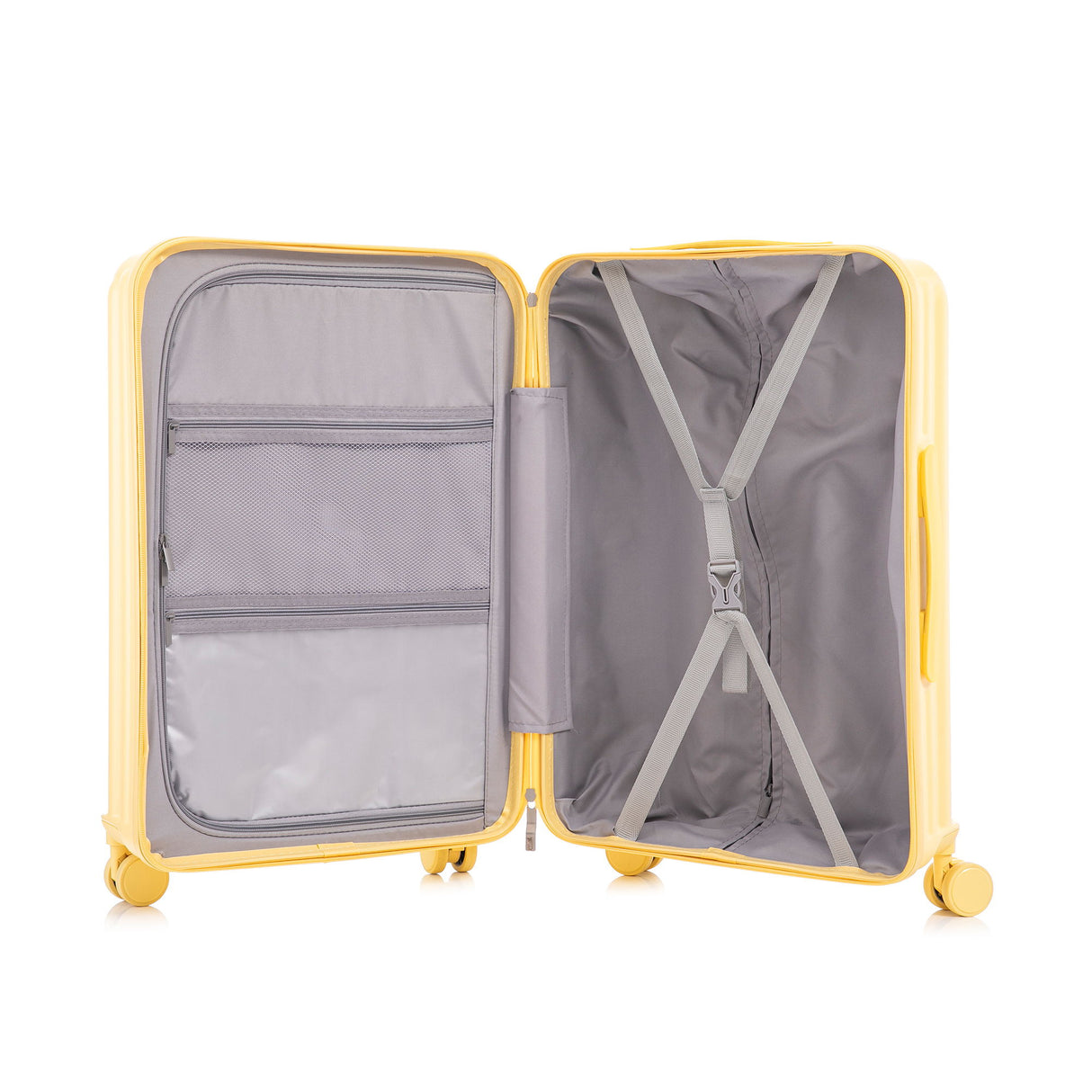 20" / 24" / 28" 3 Pieces / Set Spinner Wheel Luggage, Carry On Suitcase, With Cup Holder & USB Port & Phone Holder