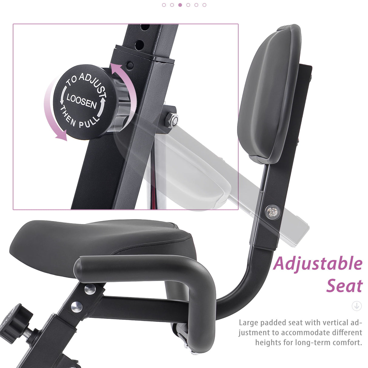 Exercise Bike Folding Stationary Bikes For Home With 16 Level Magnetic Resistance