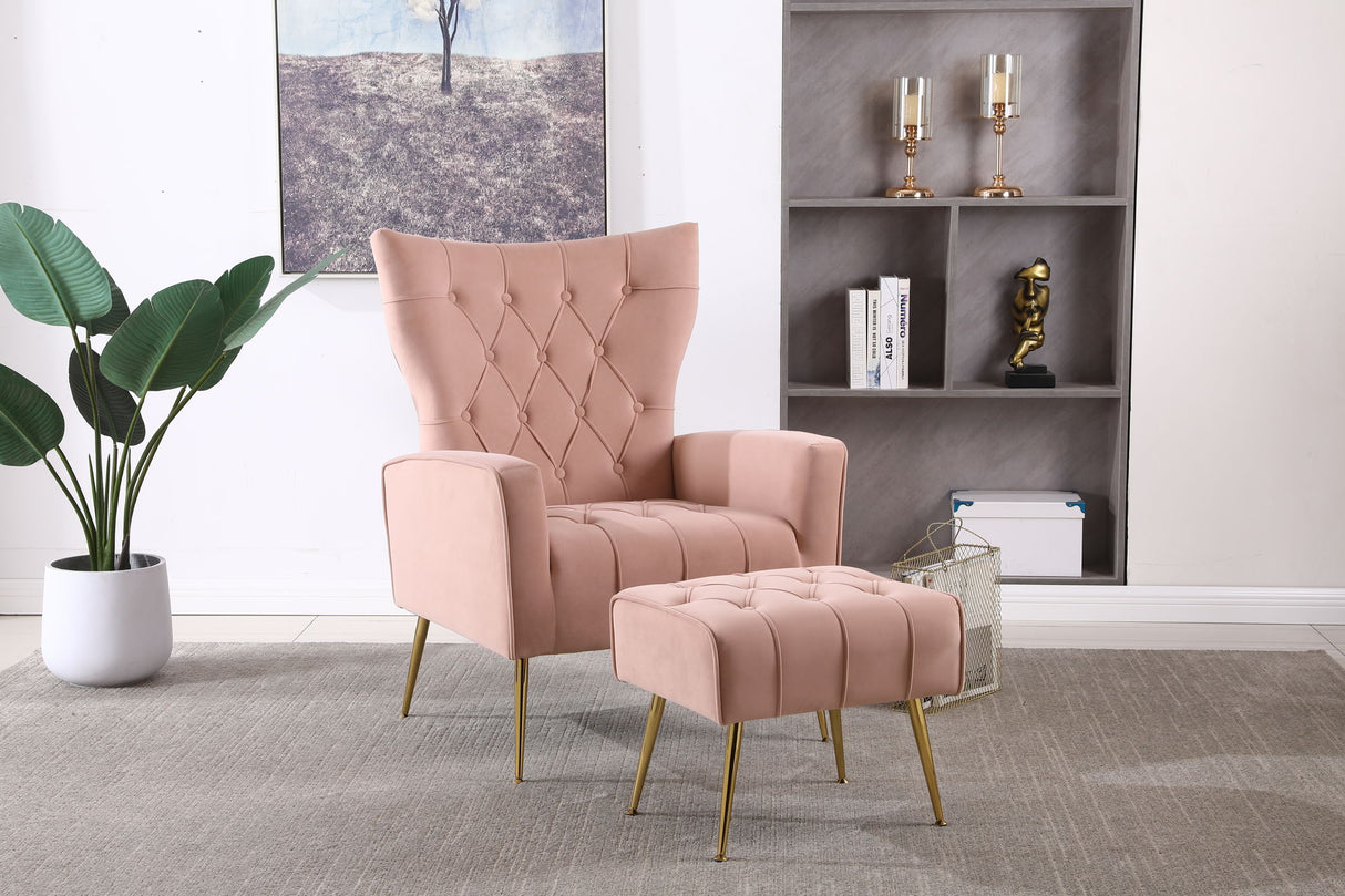 Accent Chair With Ottoman, Comfy Armchair For Living Room
