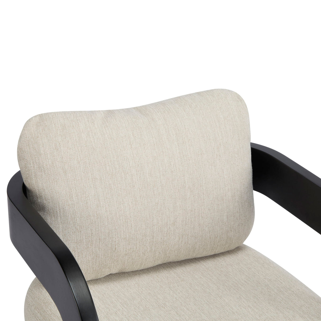 Dining Chairs With Pillow Back (Set of 2) - Beige / Black