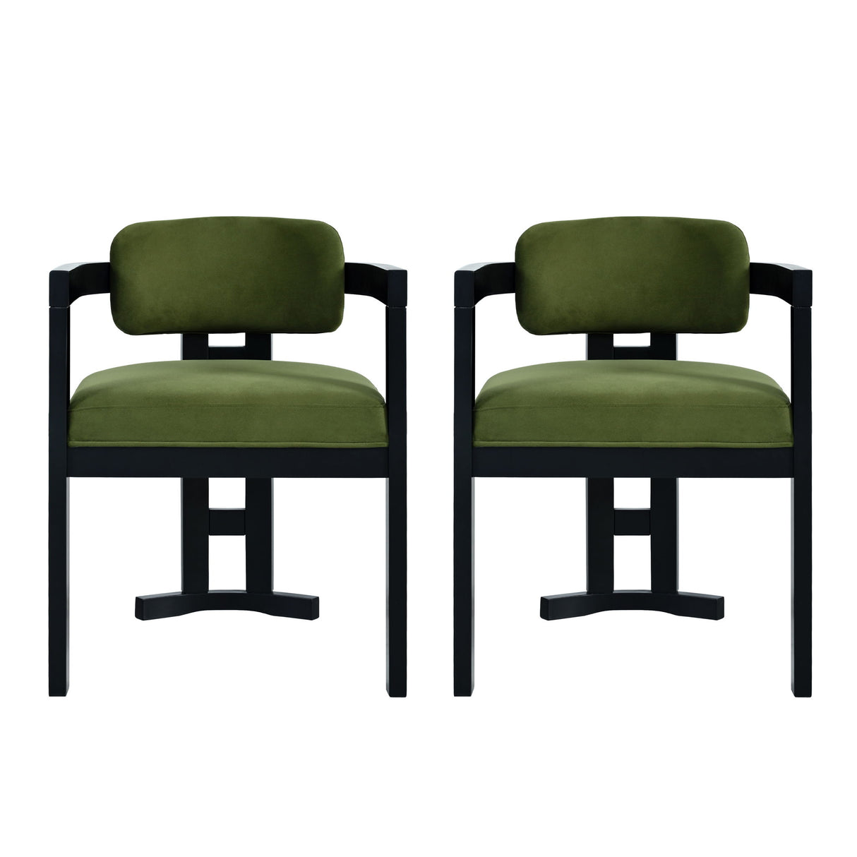 Stylish Indoor Upholstered Wood Dining Chair (Set of 2)