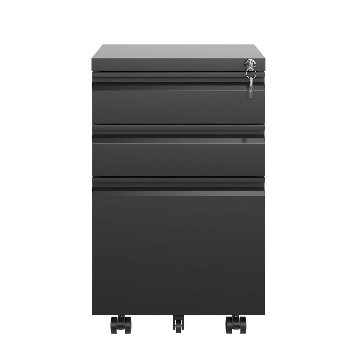 Metal Drawer Mobile File Cabinet With Lock For Home Office Organizer