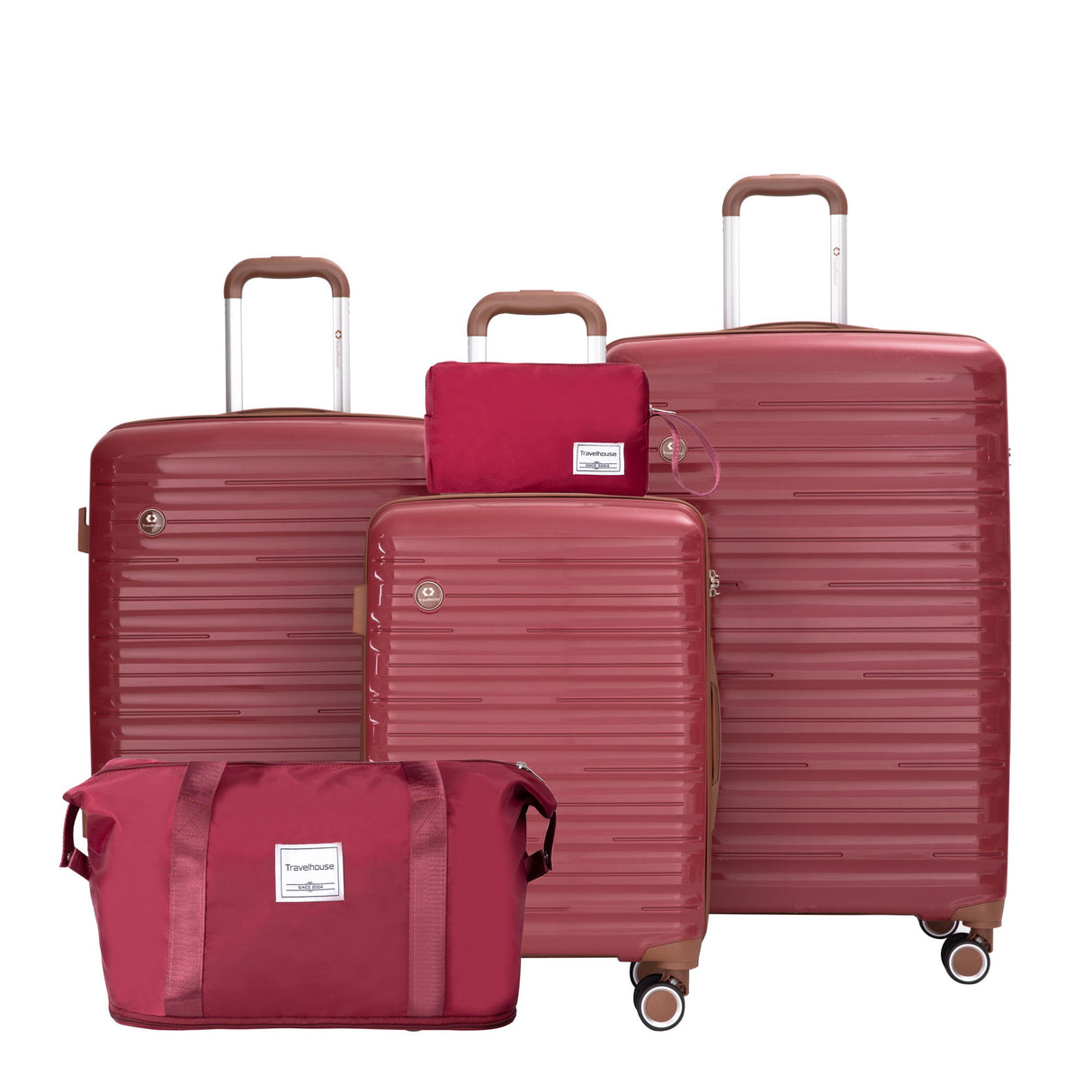 5 Piece Set Hardshell Carry On Luggage Set With Tsa Lock