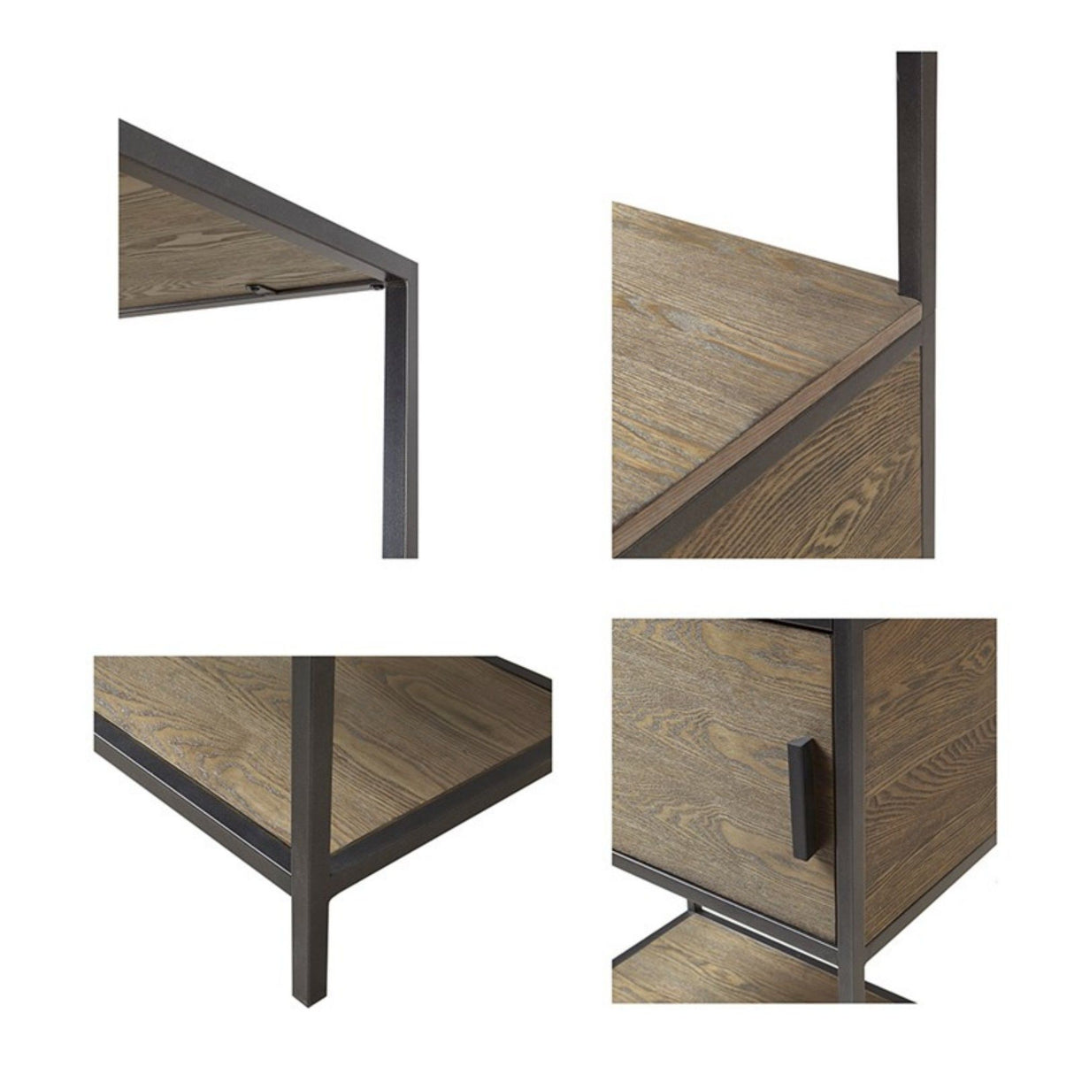 Darley - 3 Shelf Bookcase With Storage Cabinet - Gray