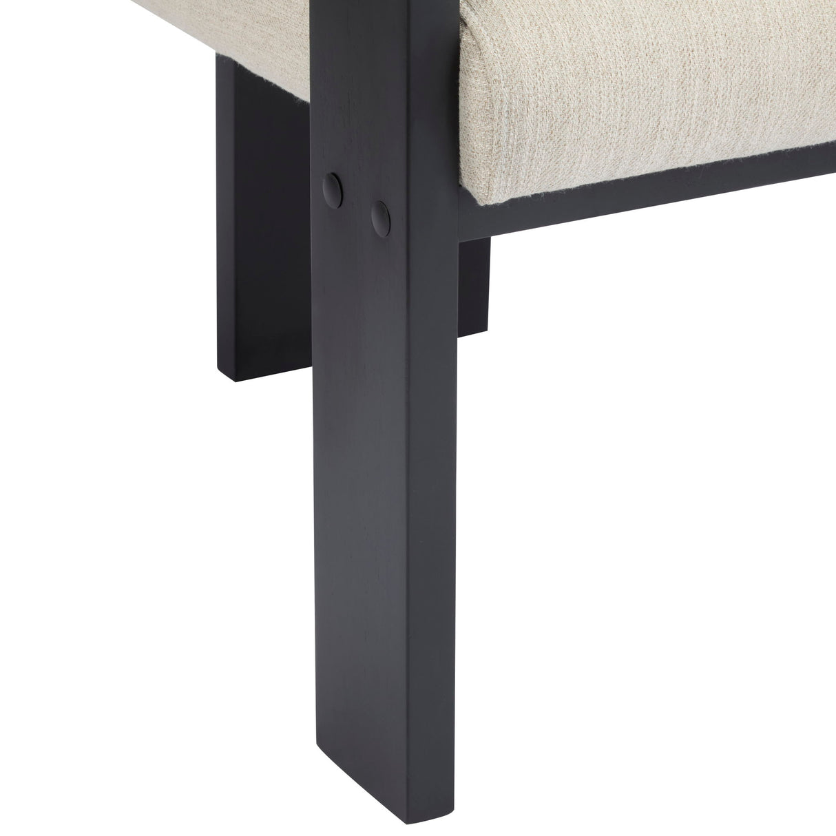 Dining Chairs With Pillow Back (Set of 2) - Beige / Black