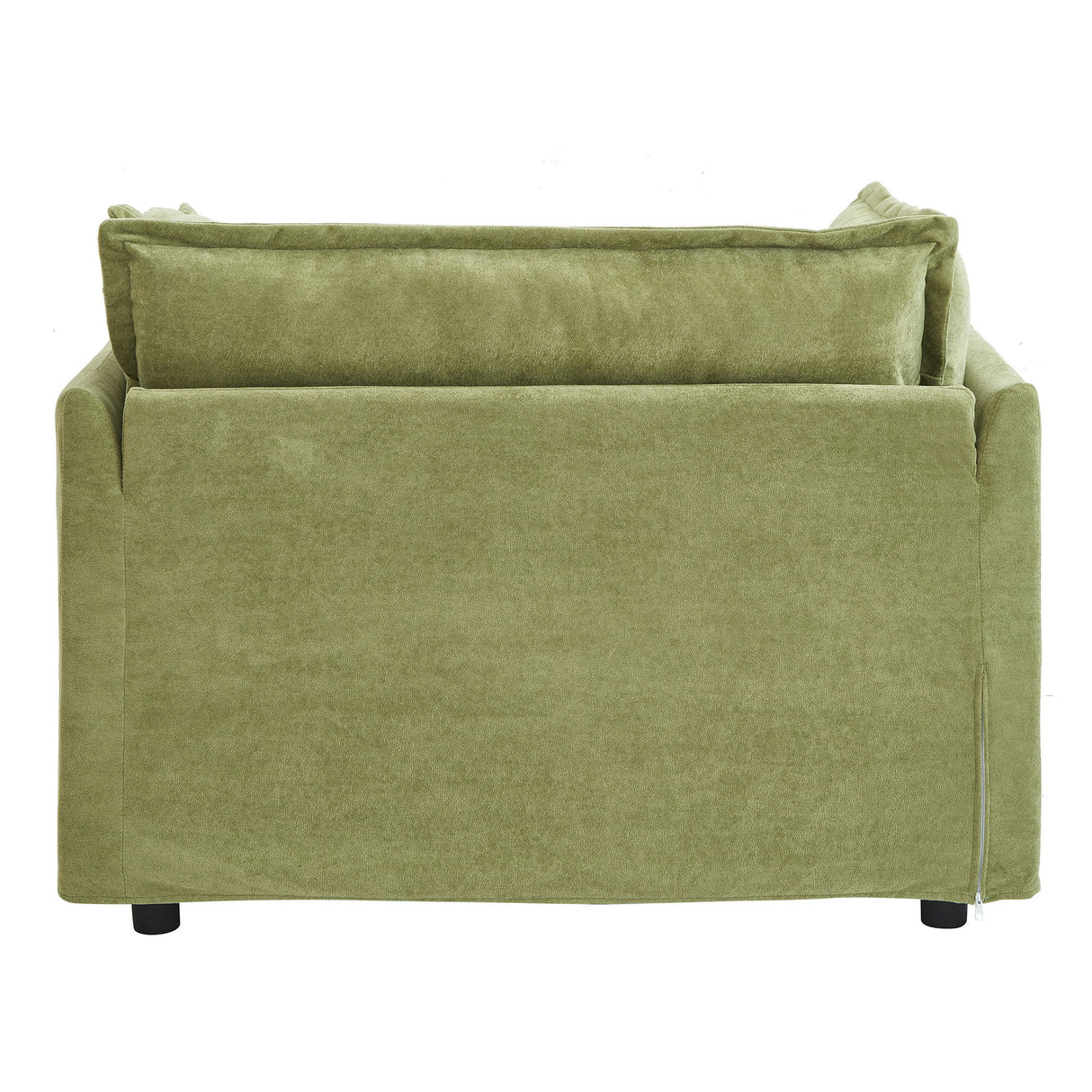 Modern Cozy Upholstered Armchair Sofa With Movable Ottoman