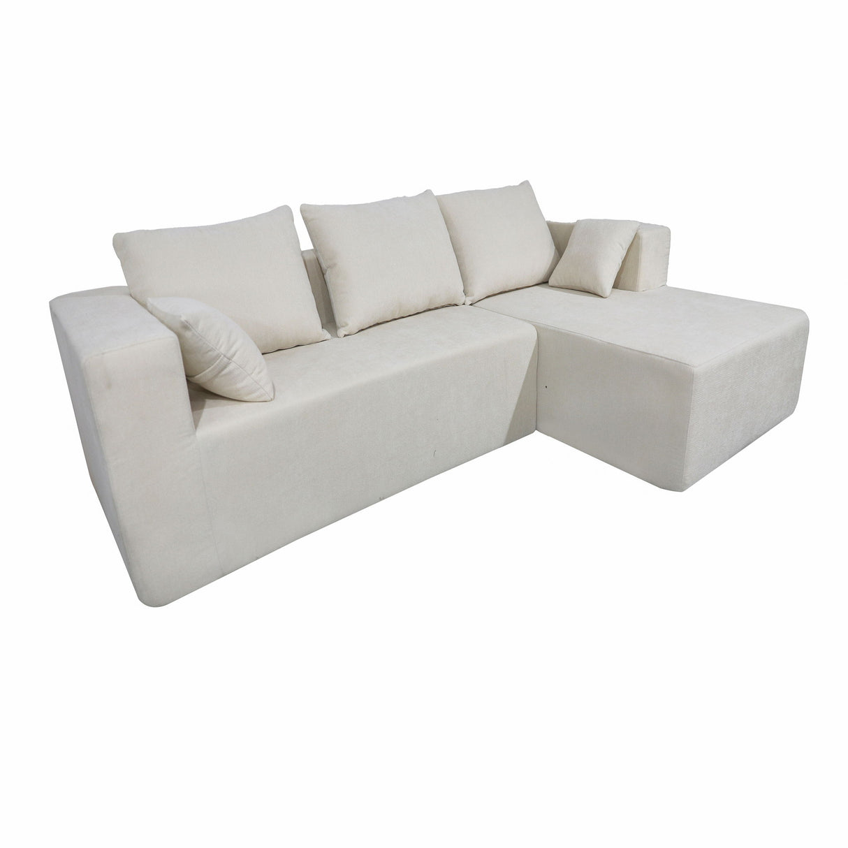 Modular Corner Sofa With Soft Linen Fabric
