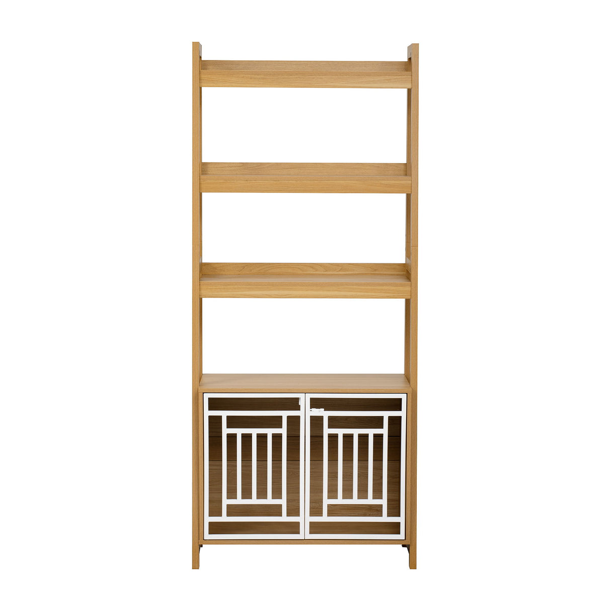 Modern Furniture Style 2 In 1 Pet Friendly Dog Crate Ladder Bookcase - Ancient Oak