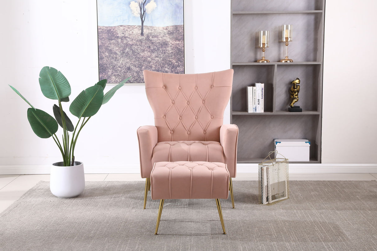 Accent Chair With Ottoman, Comfy Armchair For Living Room