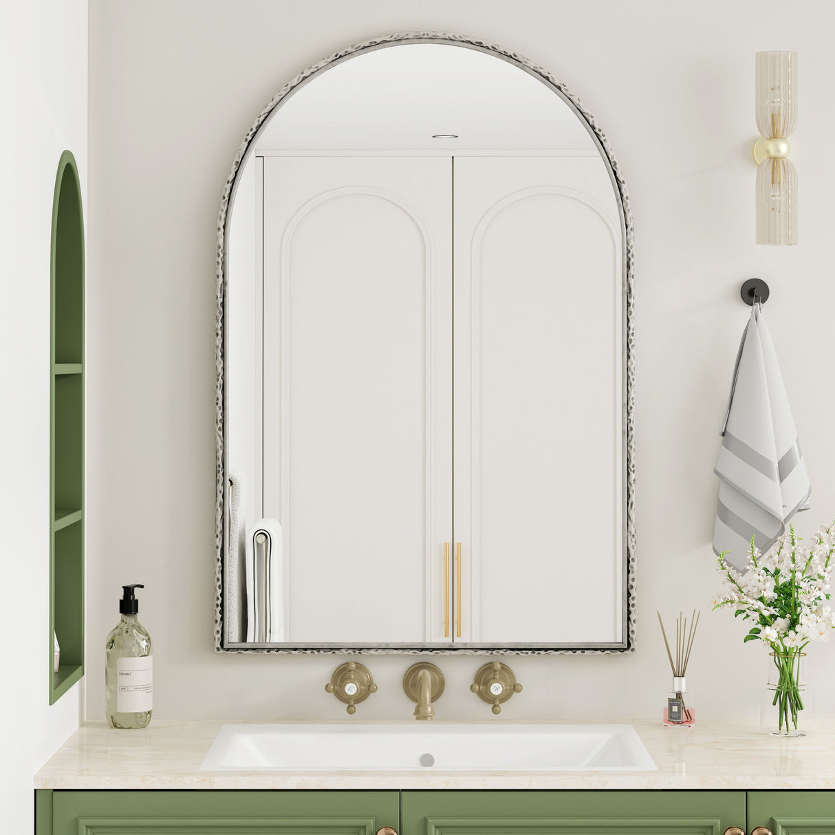 Arched Mirror With Shatterproof Glass