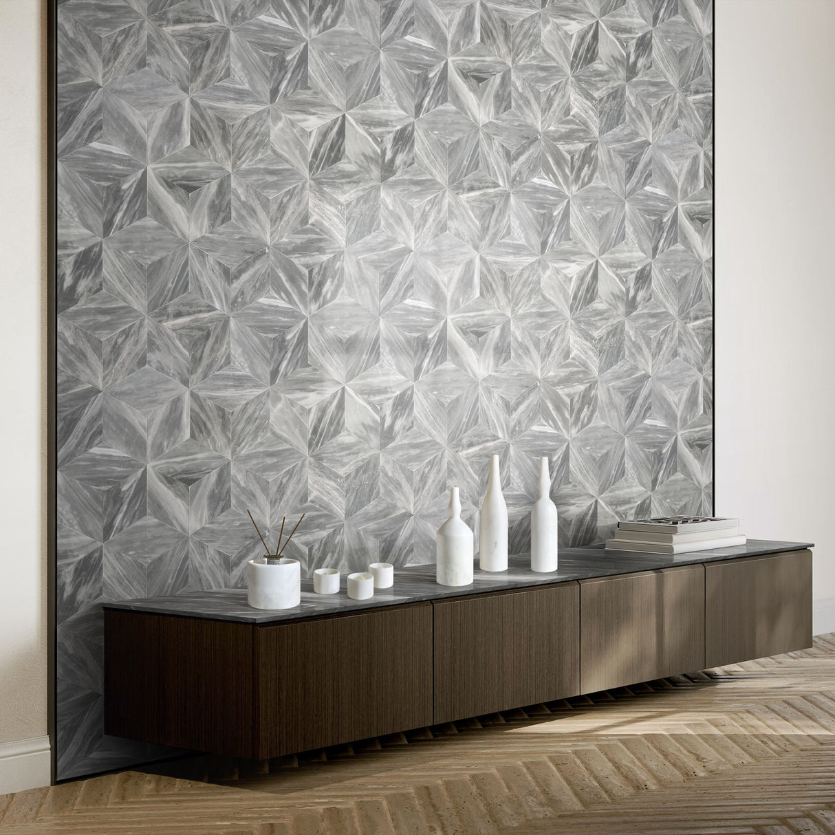 7 Pieces Luxury Natural Marble Living Room Accessories Set