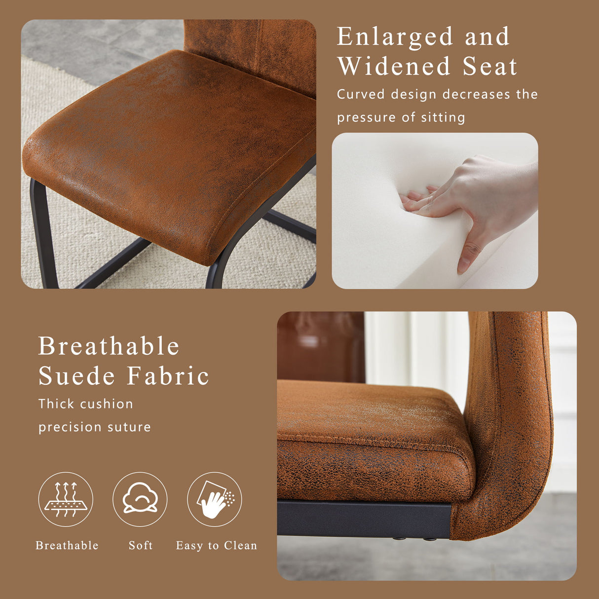 Dining Chairs With Ergonomic Backrest