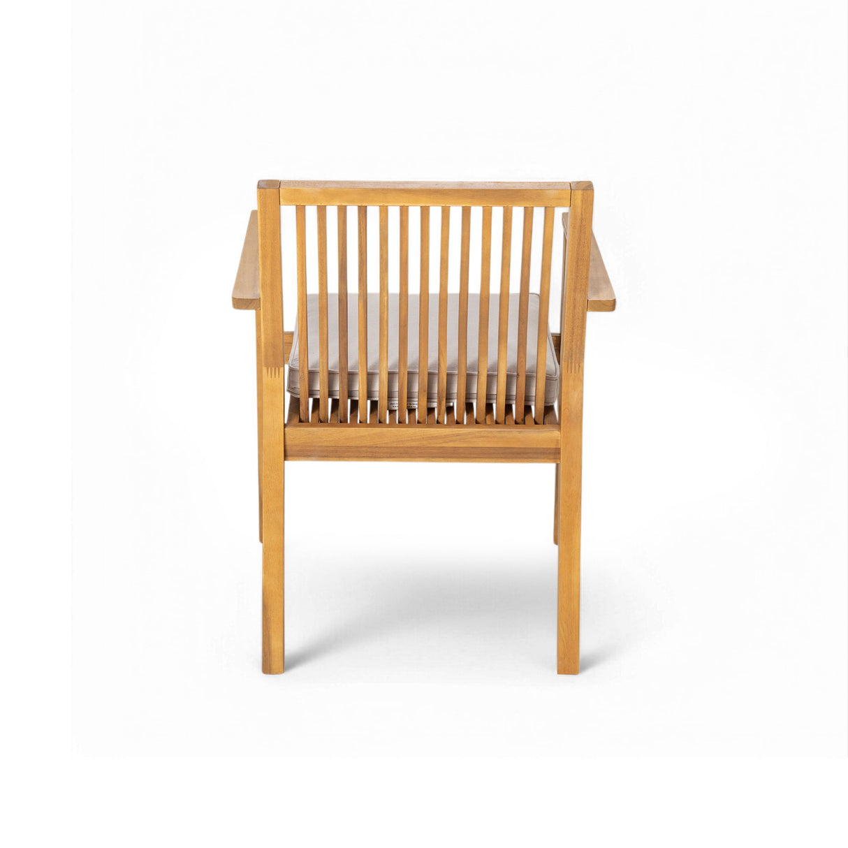 7 Piece Patio Furniture Set Acacia Wood Table And 6 Heavy Duty Cushioned Chairs