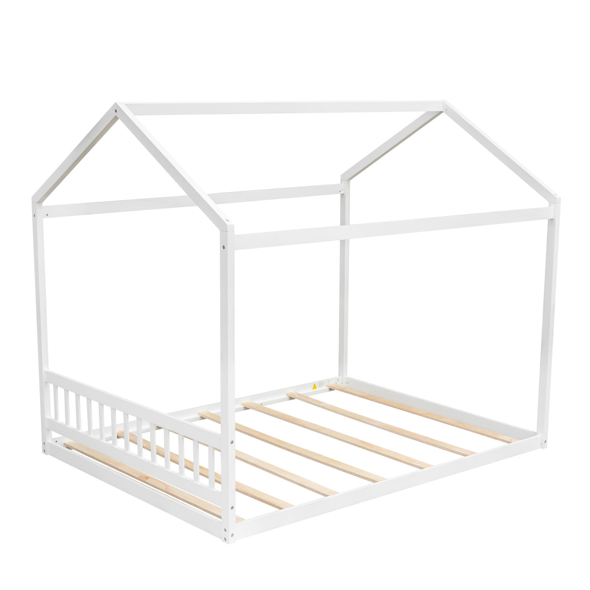 Wooden House Bed With Headboard