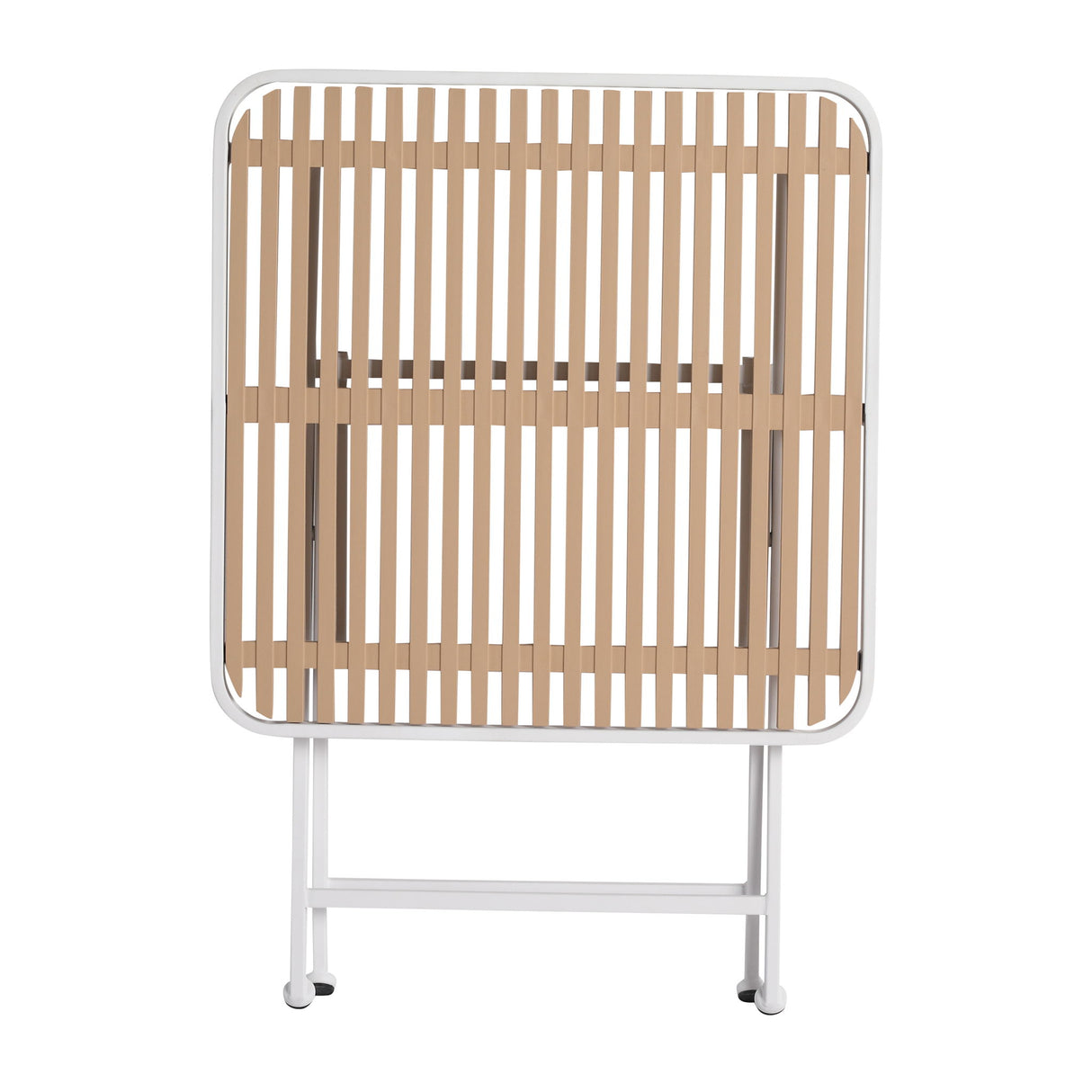 Modern Folding Square Table, Water Proof And Wear Resistant - Apricot / White