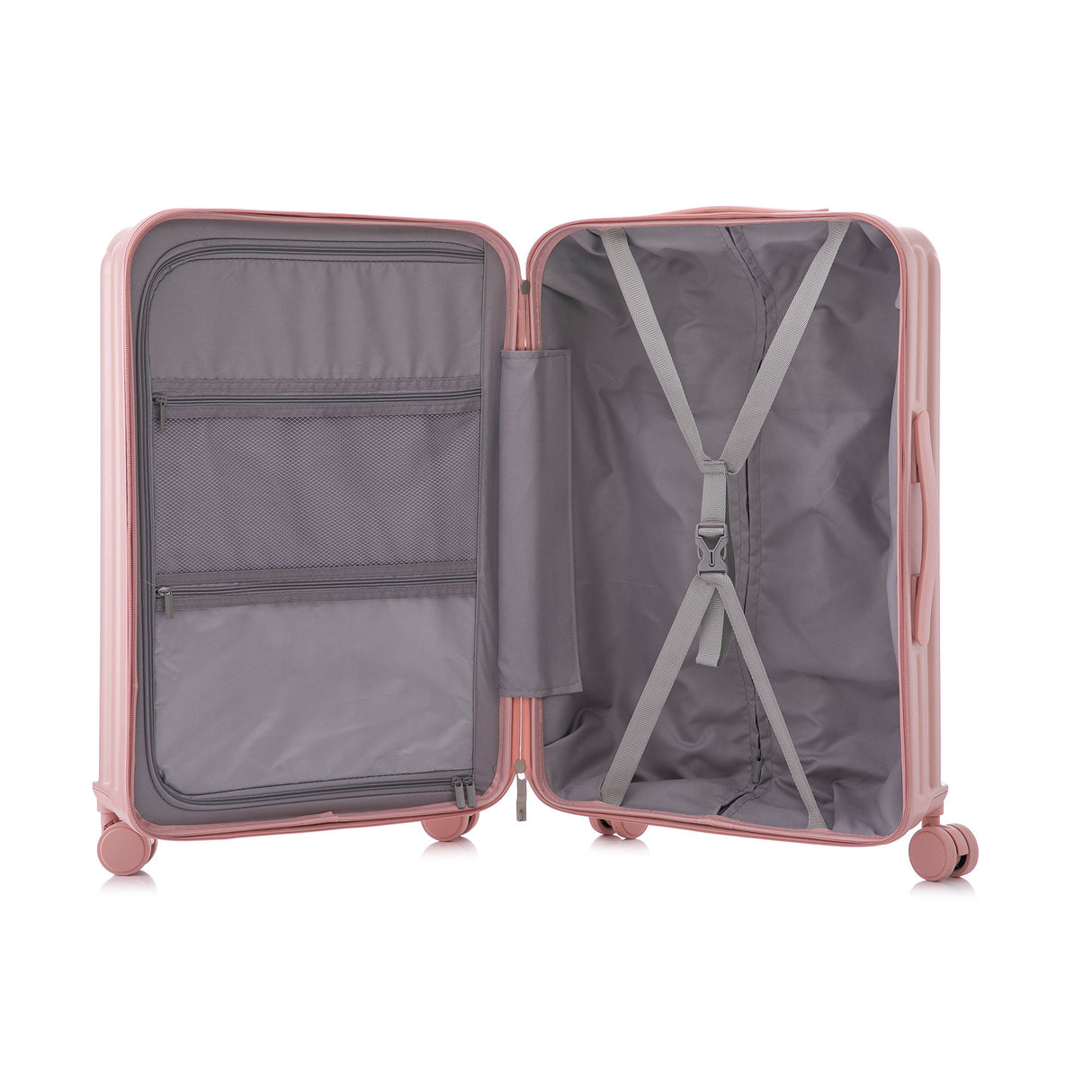 20" / 24" / 28" 3 Pieces / Set Spinner Wheel Luggage, Carry On Suitcase, With Cup Holder & USB Port & Phone Holder