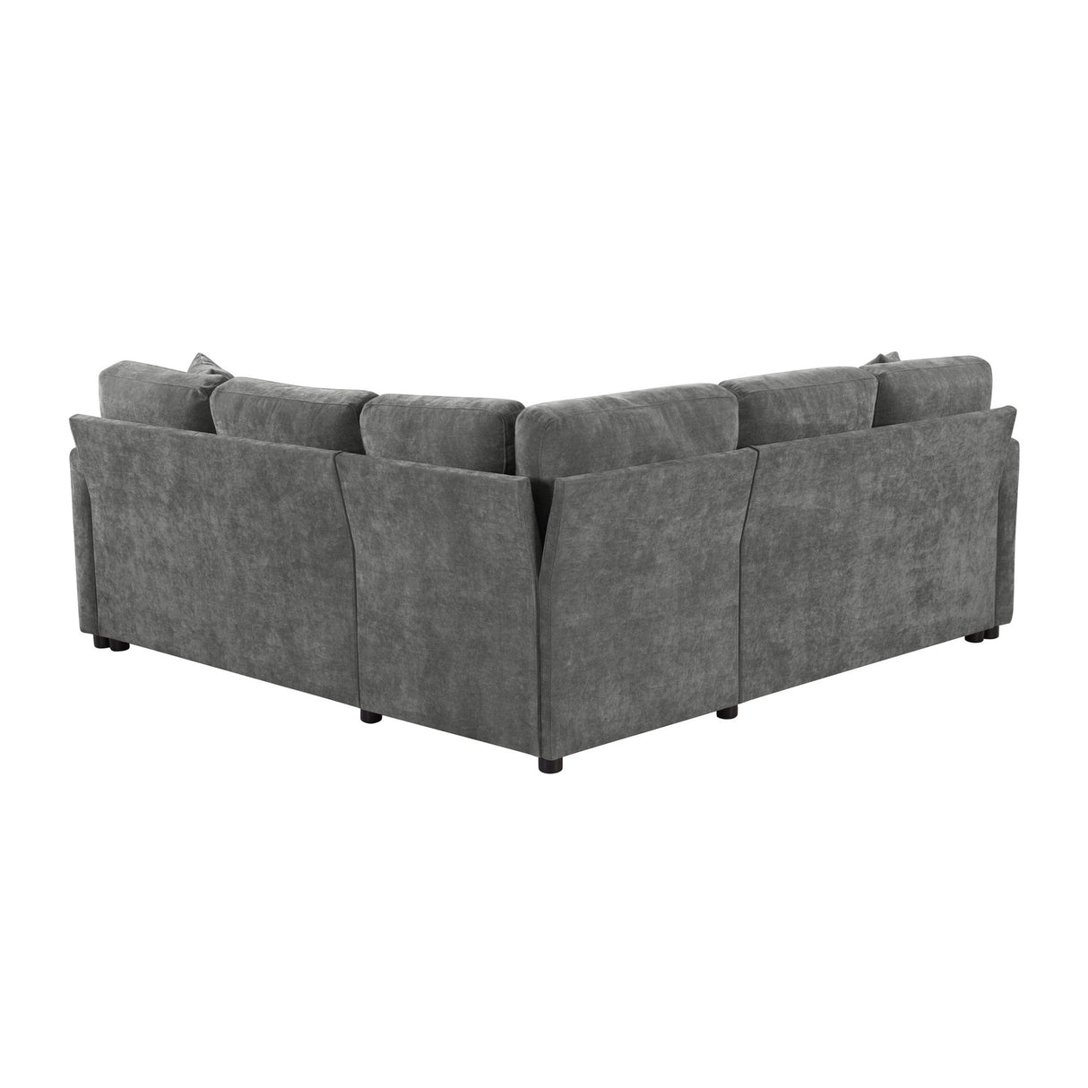Modern L Shaped Sectional Sofa Bed With Hidden Storage Chenille Upholstery