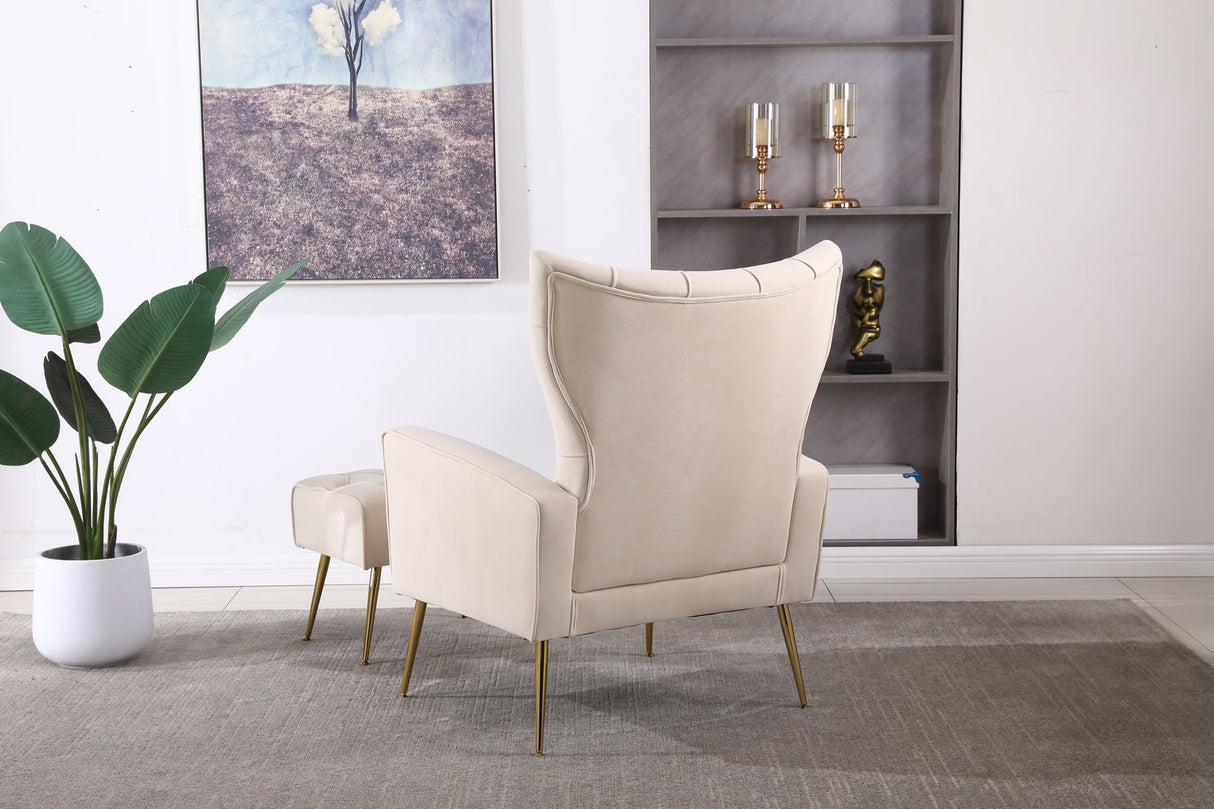 Accent Chair With Ottoman, Comfy Armchair For Living Room