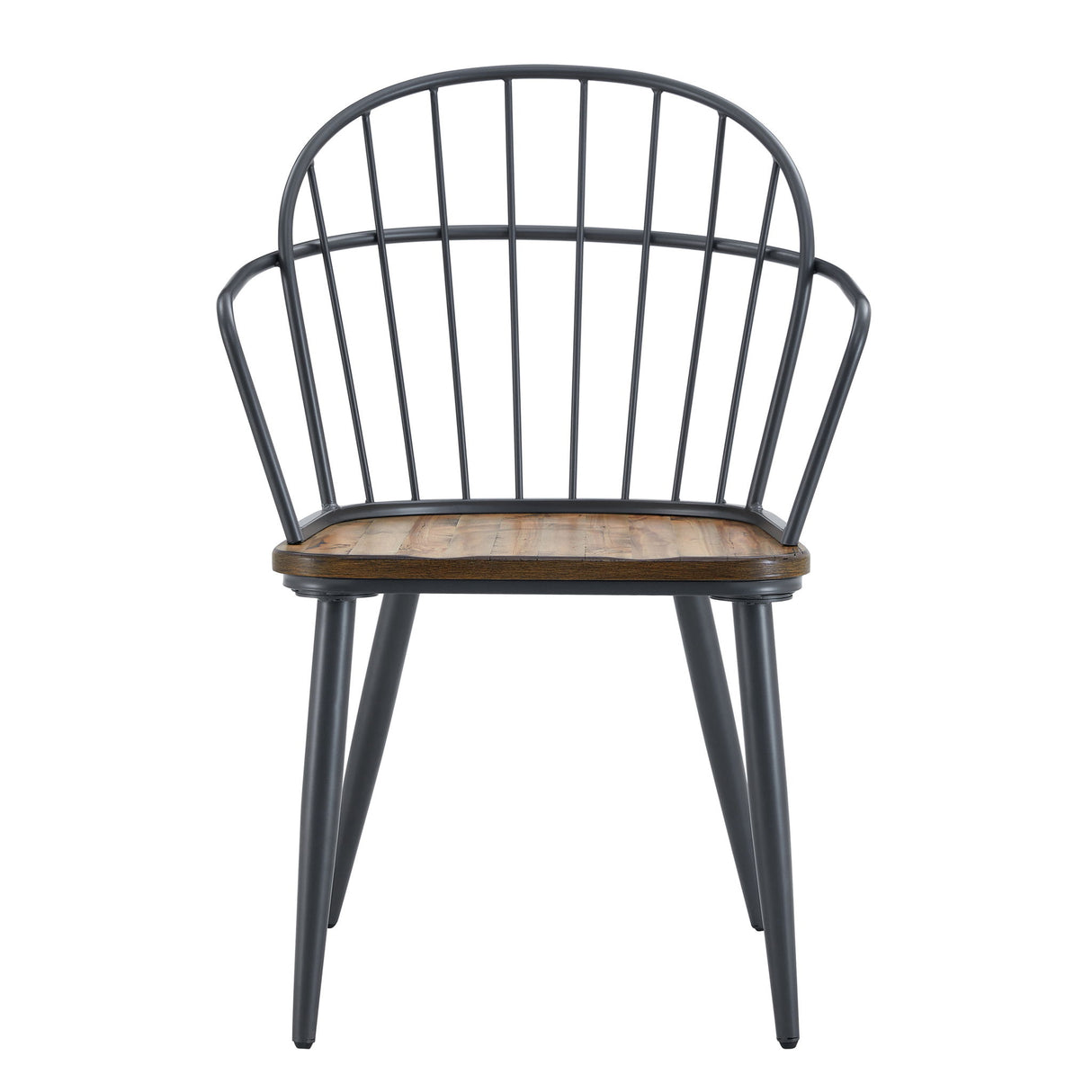 Contemporary Indoor Dining Set With Metal Legs, Birch, And Metal - Black / Natural