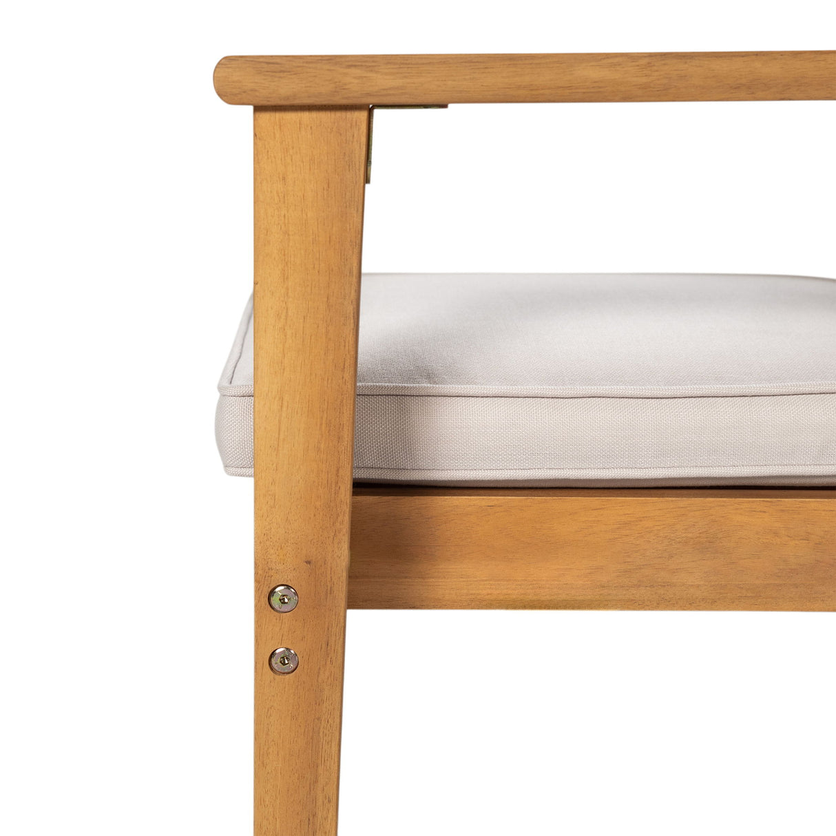 7 Piece Patio Furniture Set Acacia Wood Table And 6 Heavy Duty Cushioned Chairs