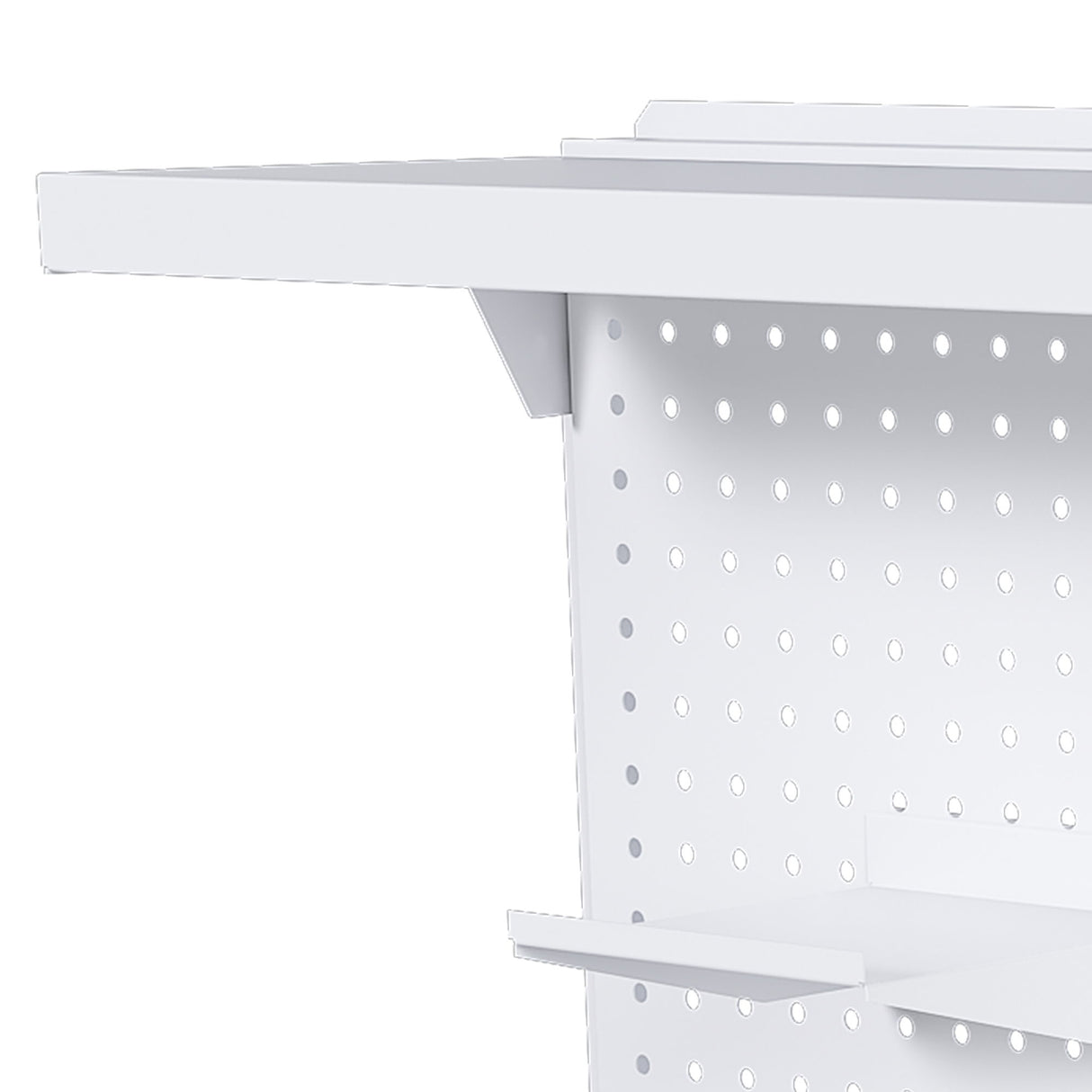 Clamp On Desk Pegboard With Single Monitor Stand