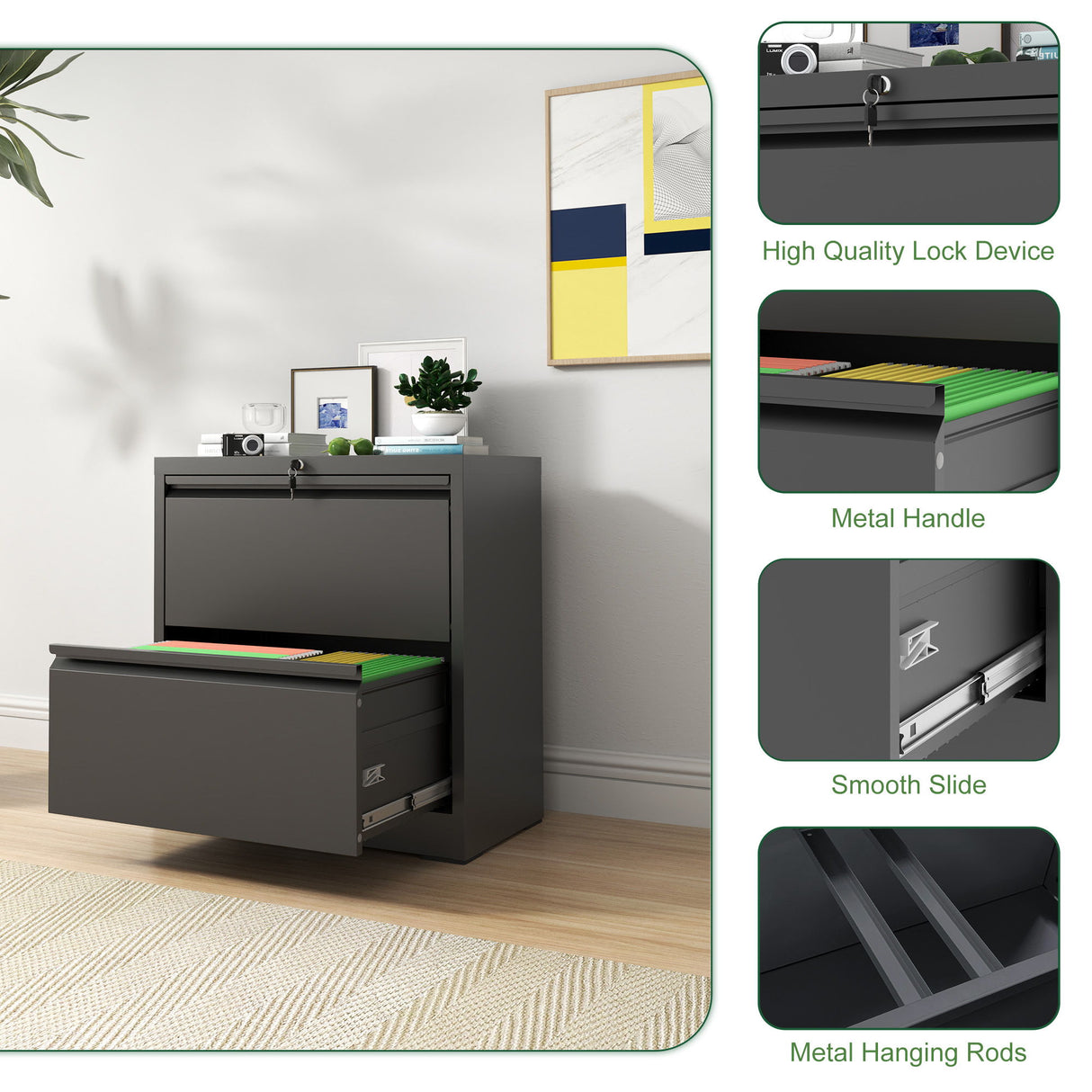 Premium Drawer Metal Lateral File Cabinet With Lock