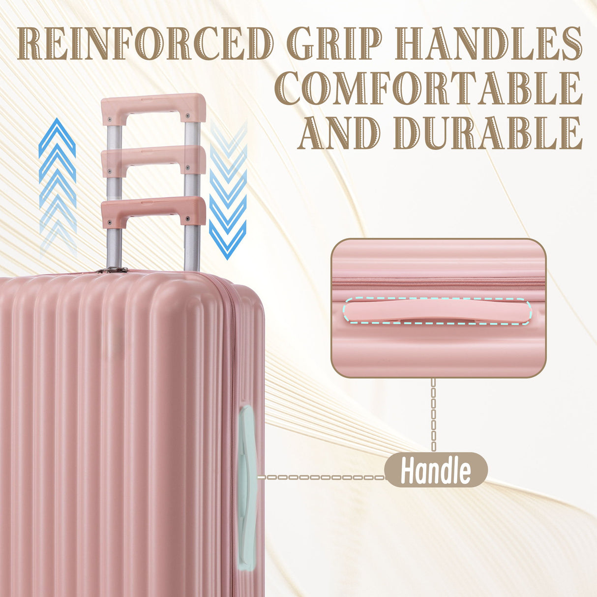 20" / 24" / 28" 3 Pieces / Set Spinner Wheel Luggage, Carry On Suitcase, With Cup Holder & USB Port & Phone Holder