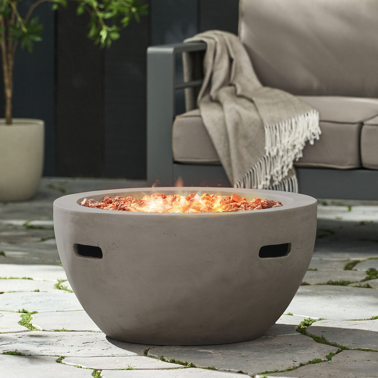 Bowl Shaped Propane Fire Pit 40000 Btu