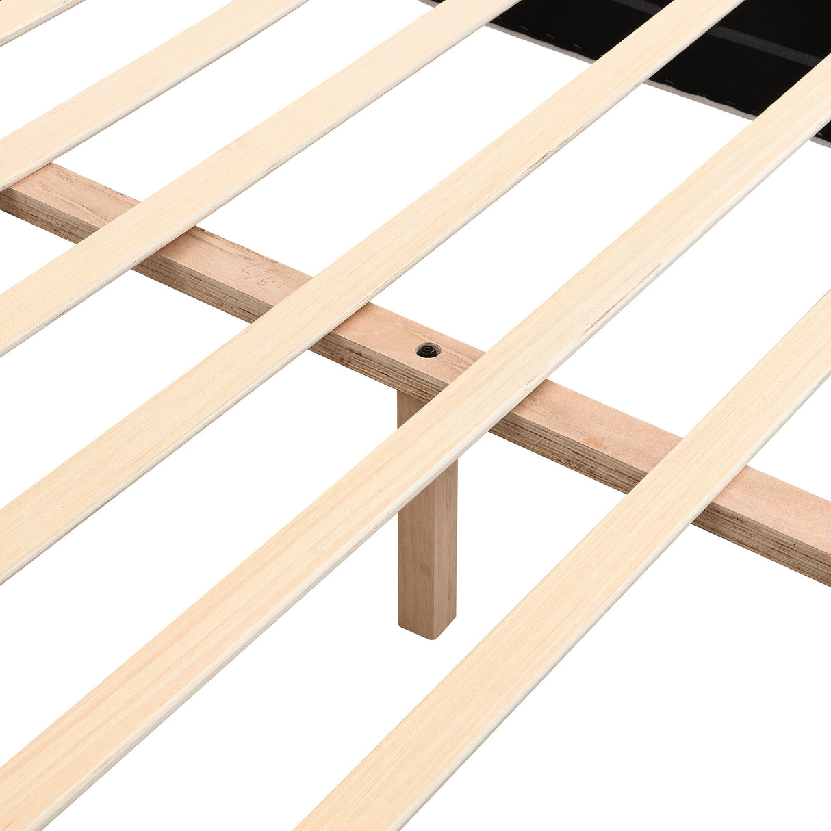 Elegant Boucle Upholstered Bed With Solid Wood Legs