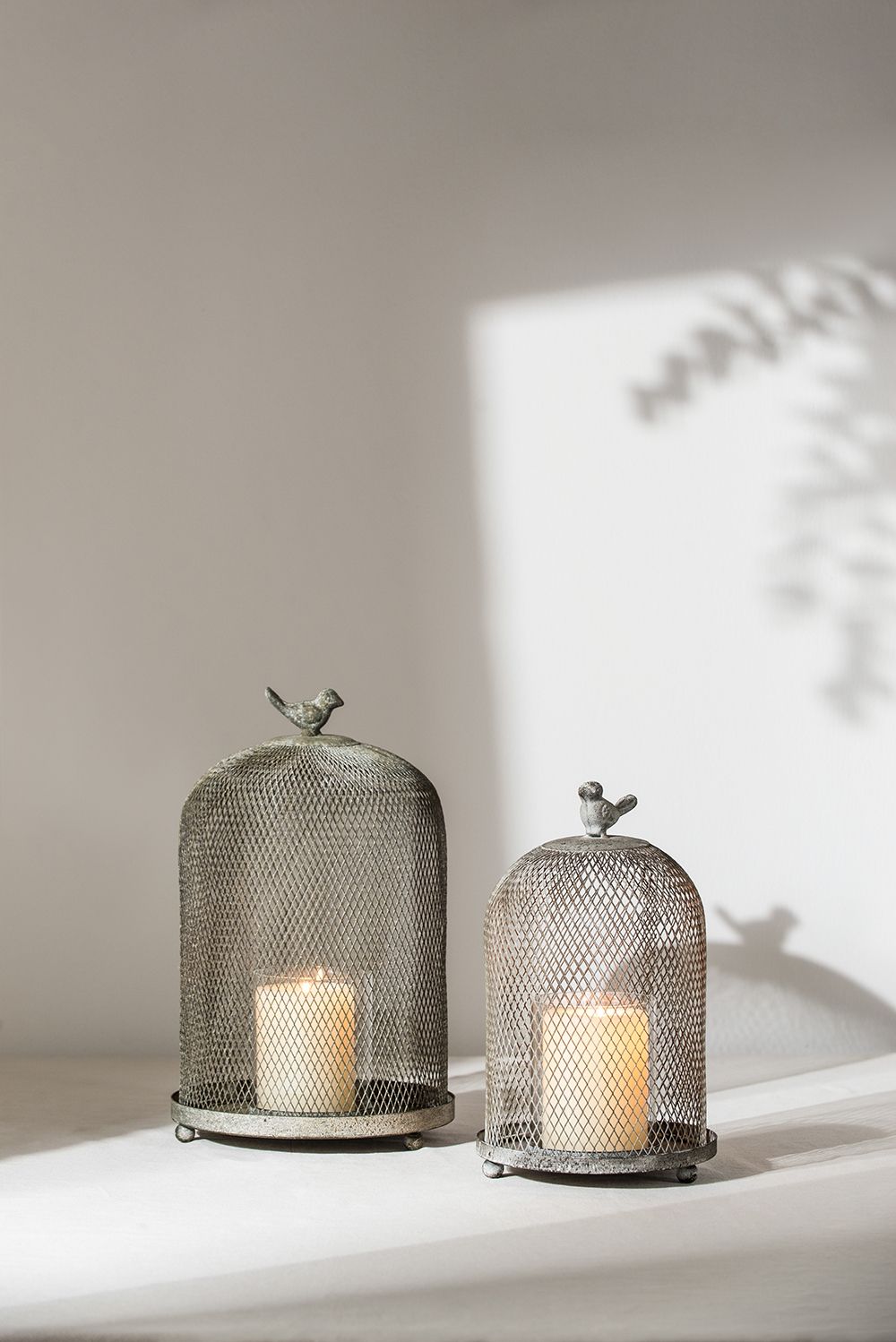 Ophira Sparrow Candle Holders (Set of 2) - Antique Gray