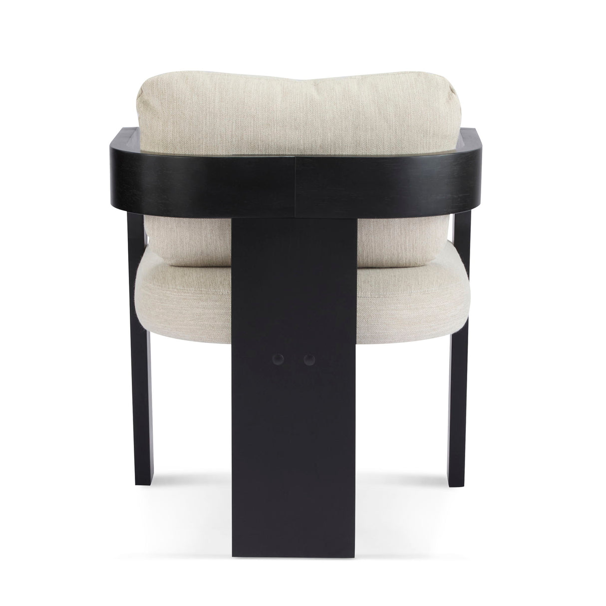 Dining Chairs With Pillow Back (Set of 2) - Beige / Black