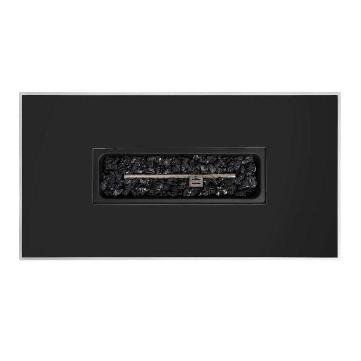 Outdoor 43" Rectangular Fire Pit Table With Adjustable Flame Control - White