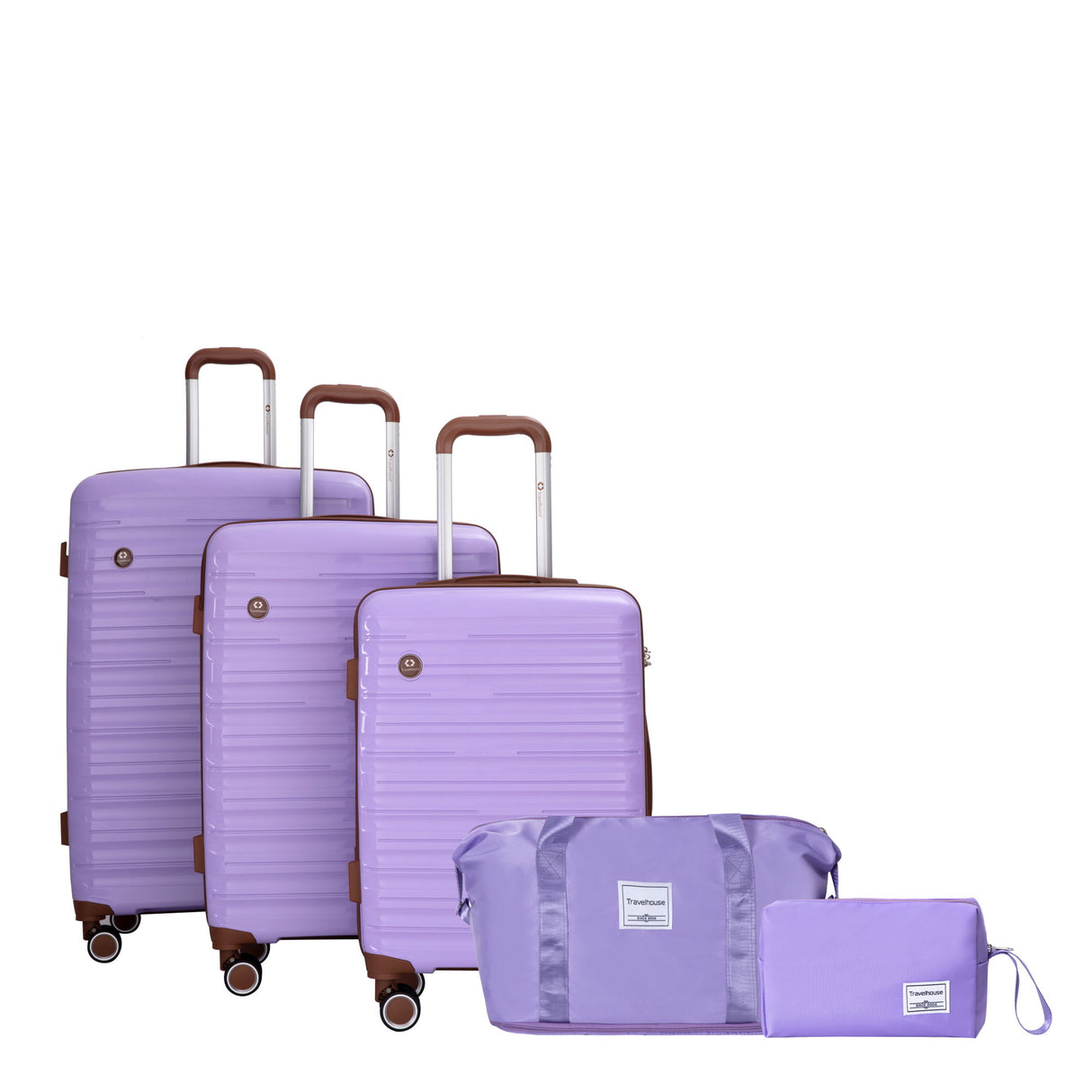 5 Piece Set Hardshell Carry On Luggage Set With Tsa Lock