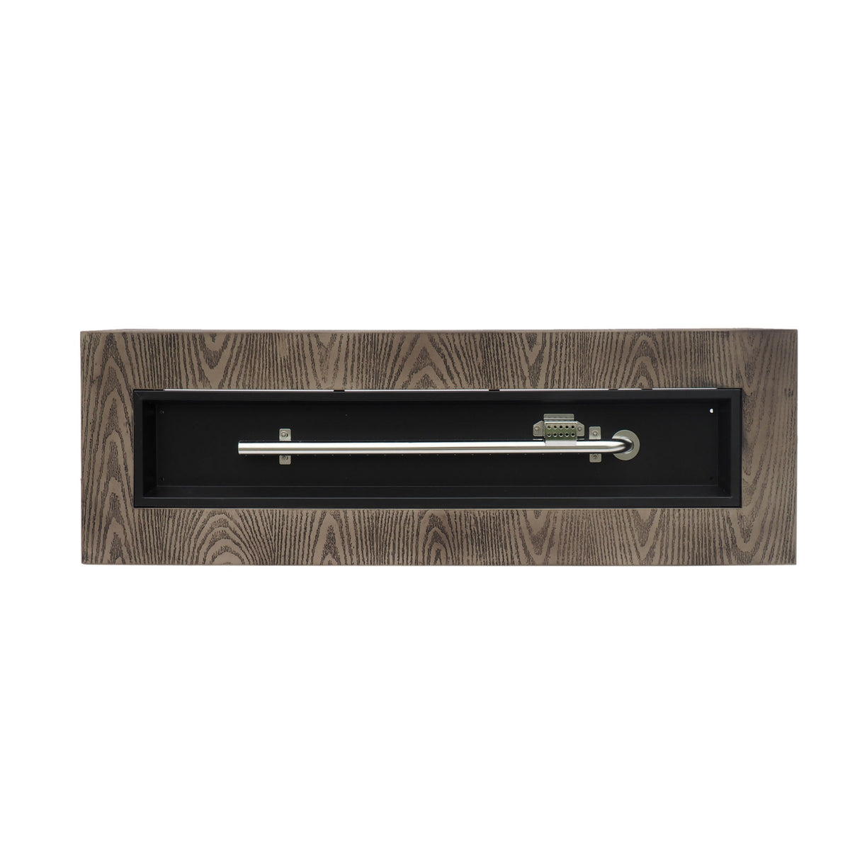 Wellington Square Iron Fire Pit With Wood Pattern Design And 50,000 Btu Output