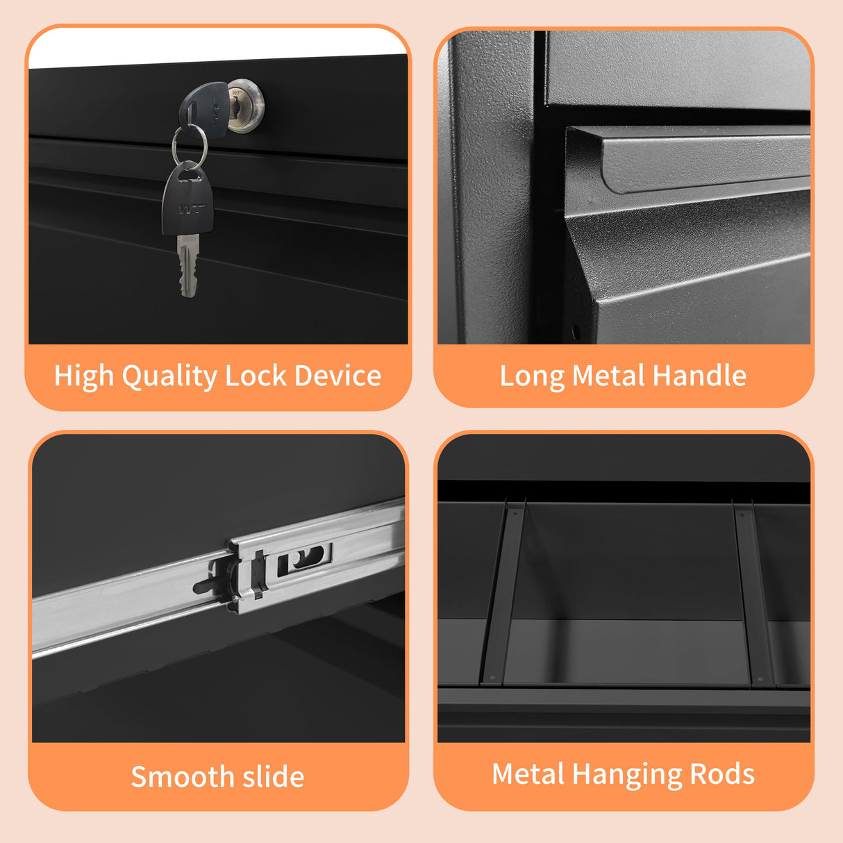 Premium Drawer Metal Lateral File Cabinet With Lock