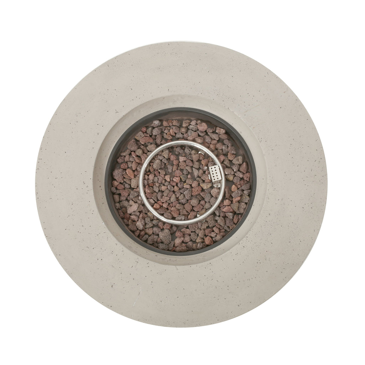 Modern Lightweight Concrete Outdoor Circular Fire Pit 50,000 Btu