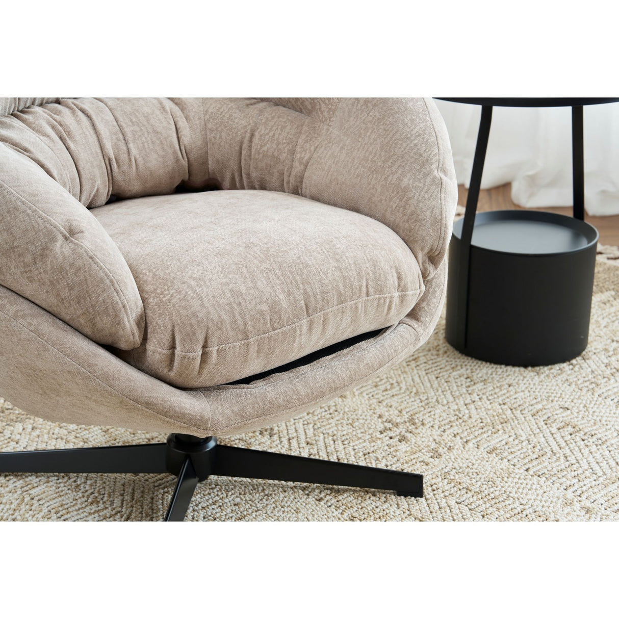 Modern Chenille Office Chair With 360 Degree Swivel