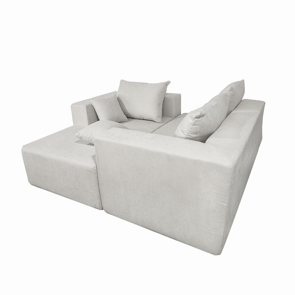 Modular Corner Sofa With Soft Linen Fabric