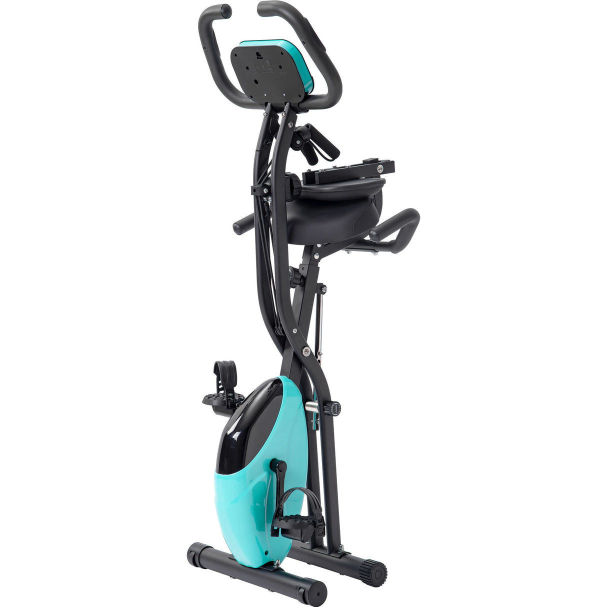 Exercise Bike Folding Stationary Bikes For Home With 16 Level Magnetic Resistance